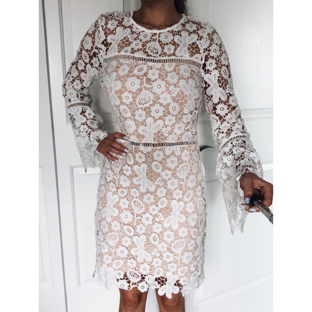 Bloomingdale’s White Lace Dress